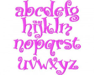 Curly Font Lower Case...