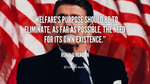 Ronald Reagan Quotes On Welfare