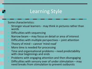 Visual Learning Style Characteristics