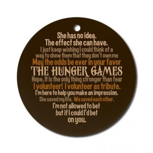 Cinna Gifts > Cinna Seasonal > Hunger Games Quotes Ornament (Round)
