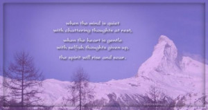 When the mind is quiet quotes spiritual quotes 640x341