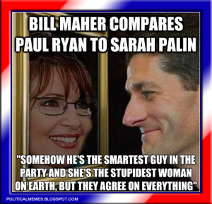 Bill Maher: Compares Paul Ryan and Sarah Palin