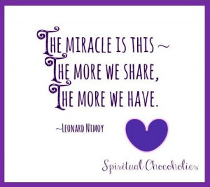 christmas quotes about giving and sharing | ... more we share, the ...