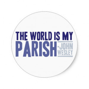 The World is my Parish Round Sticker
