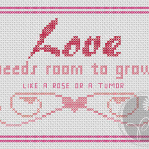 Christopher Moore Fool quote - Love (Printable PDF Pattern)