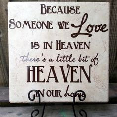 Heaven Quote Tile Mother's Quote Gift Ceramic Tile by gotdecalz, $22 ...