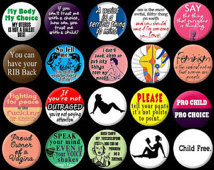 Feminist Riot Grrrl Single pin, mag net or key ring- MANY sayings to ...
