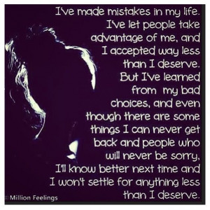 refuse to settle for anything less than I deserve