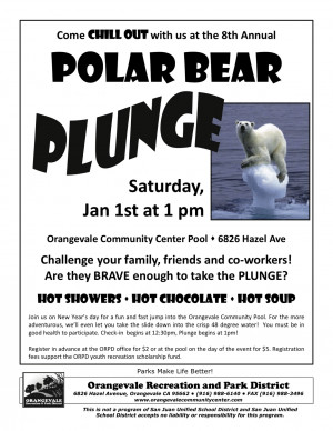 New Years Day Polar Bear Plunge in Orangevale!