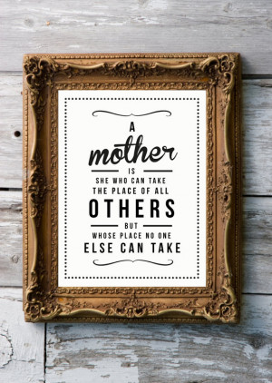 ... Quote Giclee Art Print - Vintage Typography Decor - Customize - Mother