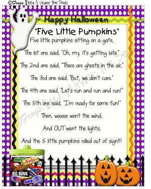 Free Printable Halloween Poems Rhymes