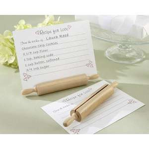 Recipe for Love Wooden Rolling Pin Place Card/Recipe-Card Holder ...