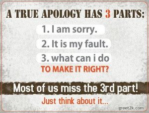 true apology has 3 parts forgiveness quote