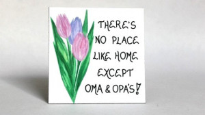 Oma Opa Magnet - Grandparents quote, grandma, grandpa, pastel tulips ...