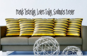 Wall Decal - Friends, Lovers, Soulmates - Wall vinyl sayings - Wedding ...