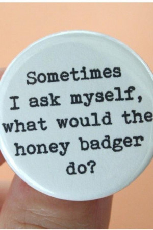 honey badger don't care.