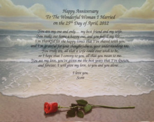 Anniversary Gift for WIFE Personalized Poem for 1st 5th 10th 15th 20th ...