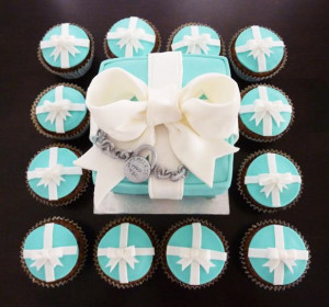 Tiffany and Co. cake and cupcakes