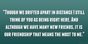 ... Drifting Apart Quotes ~ Best Friend Quotes About Being Apart | Quote