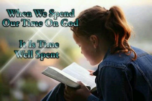 Spending time with God.