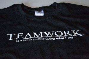 Teamwork t shirt men funny work career shirt black screenprint boss ...