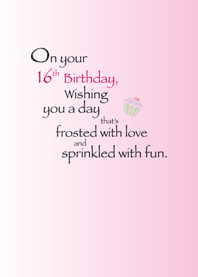 3952 Sweet 16th Birthday, Cupcakes, Girl