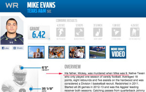 The bio continues: “Evans was a bed-wetter until the age of 9.”