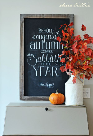 ... Lillie: Autumn chalkboard quote. think this will be my window quote
