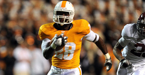 Tauren Poole ran for over 100 yards in UT's loss to Alabama.