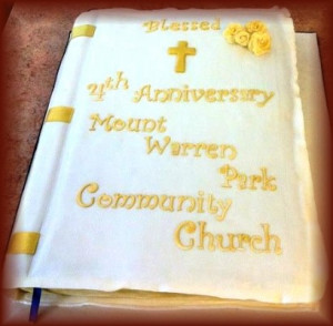 Church Anniversary Bible Cakes