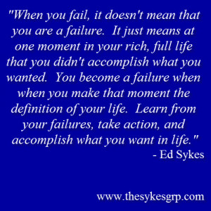 inspirational quotes, overcoming failure, motivational quote, quote ...