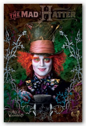 22x34) Alice in Wonderland Movie (Mad Hatter) Poster Print
