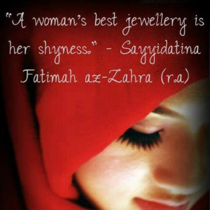 Best jewelry of women is shyness