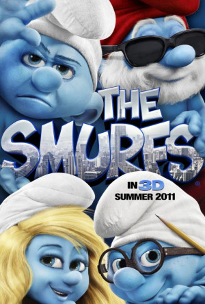 The smurfs rare one sheet movie poster french in 3d smurfette katy ...