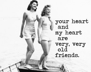 ... 11x14 B&W gifts for her wall decor vintage friendship print