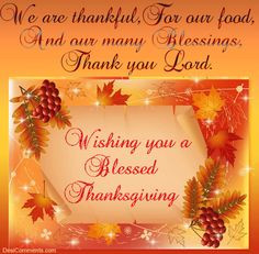 Thanksgiving Blessing quote autumn fall thanks list grateful blessing ...