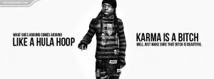 Lil Wayne Karma Is A Bitch Quote Wallpaper