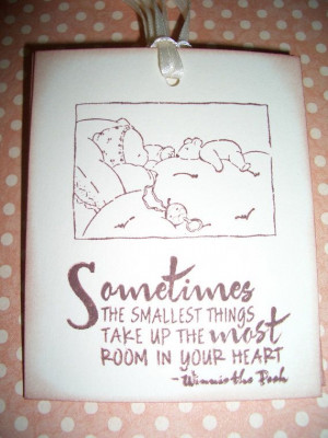 Baby Tags - Sweet Winnie the Pooh Quote Smallest things - Baby Shower ...