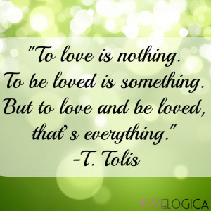 Love is a two-way street