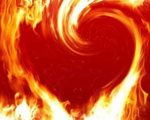 heart in flames