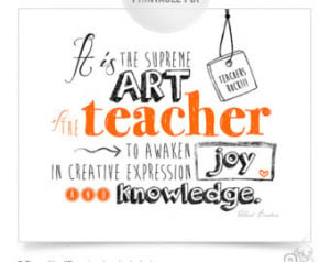 Teacher Appreciation Printable / Th ank You Teacher / Einstein Quotes ...