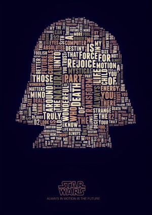 STAR WARS American film in Typography Print poster on cotton canvas ...
