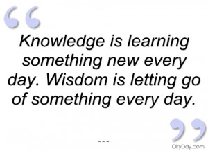 knowledge is learning something new every