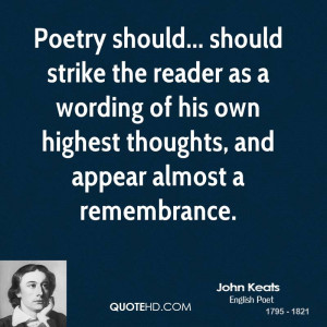 John Keats Poetry Quotes