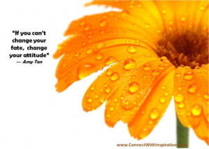 If You Can’t Change Your Fate, Change Your Attitude ~ Life Quote