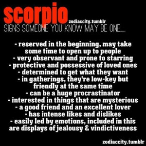 Quotes About Scorpio Personality Traits. QuotesGram