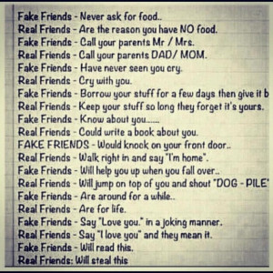 Funny quotes real friends vs fake friends with capture of it in white ...