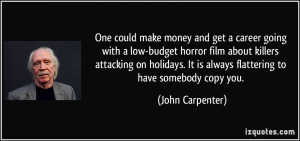 could make money and get a career going with a low-budget horror film ...