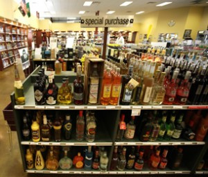 liquor store displays