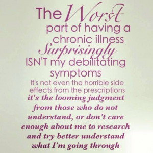 The worst part of chronic illness